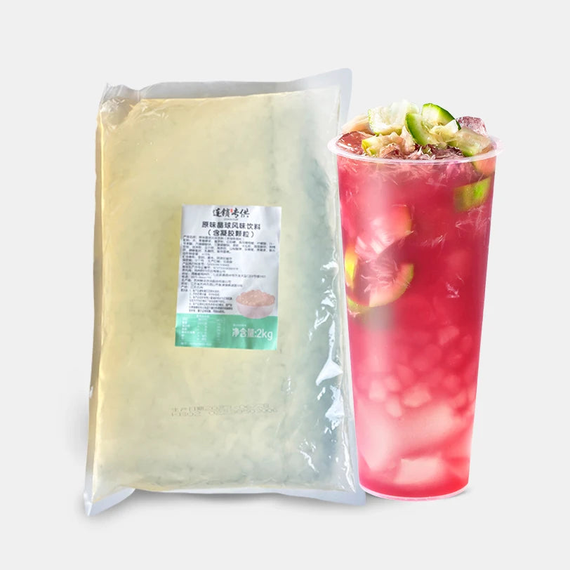 Original Factory Supply Crystal Ball Flavor Drink Ingredients Milk Tea Boba Tea Bubble Tea with Gel Particles Packaged in Bags