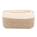 Cotton Woven Fabric Storage Basket Foldable and Stylish for Bathroom Cosmetics or Toys Organization