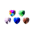 Crystal Heart Pendant 28mm Hanging Jewelry Ornament Pendant Suncatcher Decoration DIY Loose Beads 3100 GOLDENHAITAI