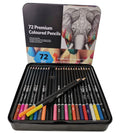 72-Color Oily Hand-Painted Lead Set New Drawing Color Pencil Iron Box for Art Enthusiasts