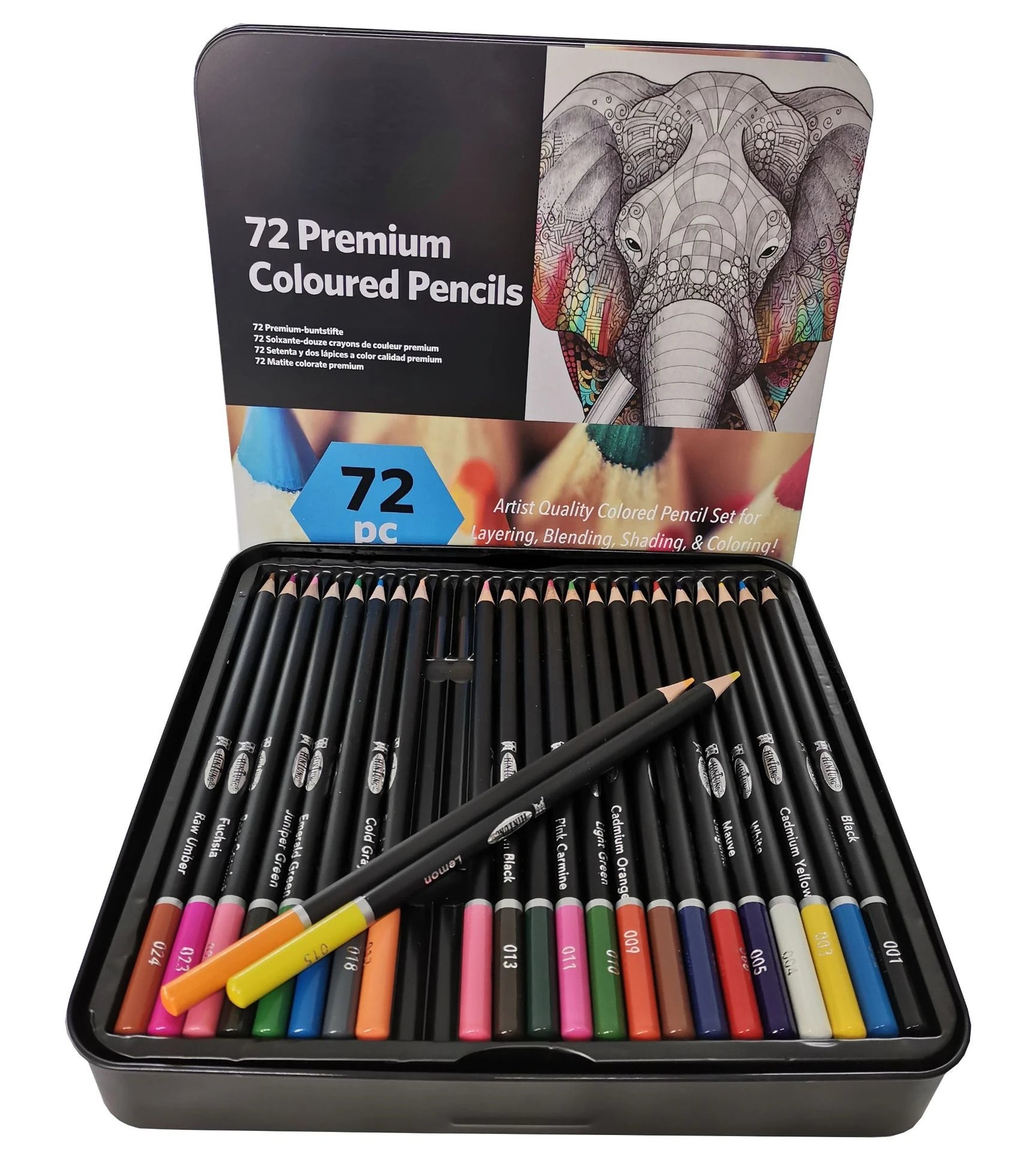 72-Color Oily Hand-Painted Lead Set New Drawing Color Pencil Iron Box for Art Enthusiasts