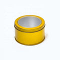 2025 New Product Popular Hot Sale Metal Tinplate Candle and Chocolate Box with Transparent Lid for Craft and Stickers