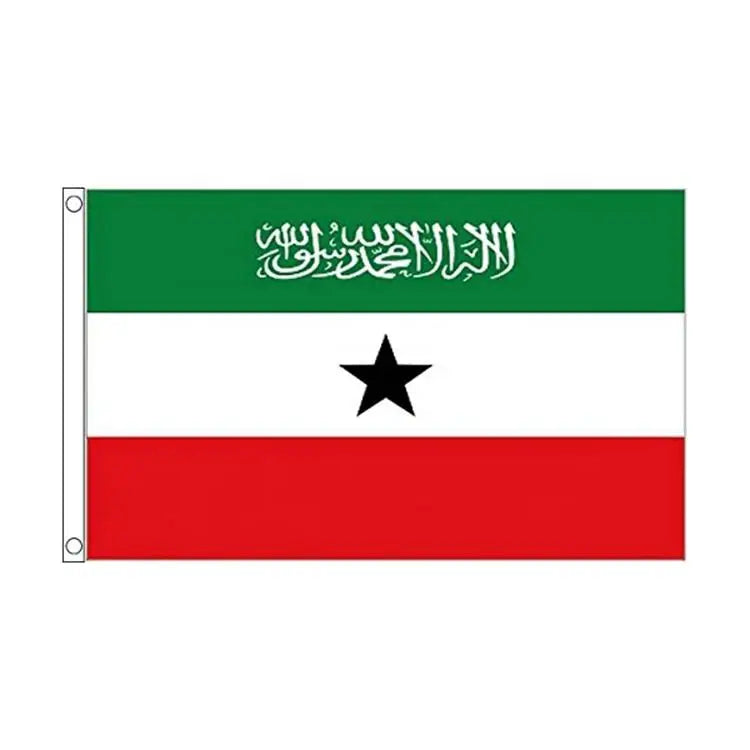 Custom 3*5ft Metal Copper Buckle Somali Flag Somaliland Outdoor Hanging Somaliland Flag