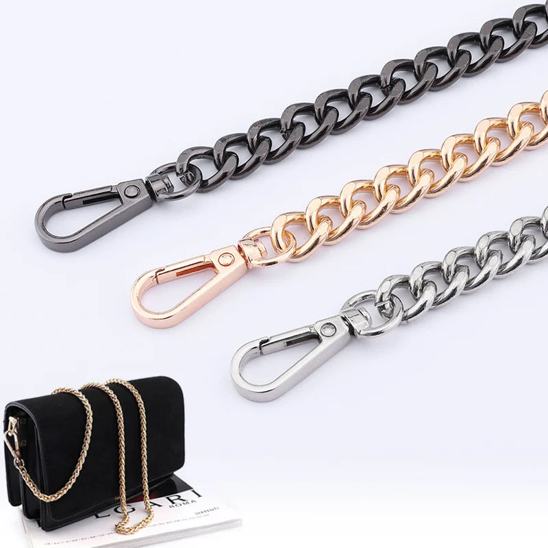 Custom Length Handbag Shoulder Strap Purse Bag Belt Replace Shoulder Bag Strap Accessories Bag Chain Gold Ladies Metal Chain MegaBDM