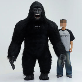 Christmas Inflatable Giant Gorilla Costume 2.2m/2.6m/3m Soft Plush for Adults Party & Event Use