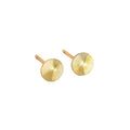 Fashion 925 Sterling Silver Plain Chic Disc Round Stud Earring Jewelry 18K Gold Plated Sterling Silver Stud Earrings for Women