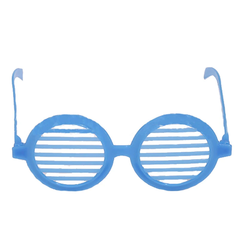 Round Shutter Decorative Glasses with Happy Frame for Younger for Easter Graduation New Year School Thanksgiving Occasions