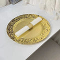 2022 Premium Plastic Wedding Banquet Plate with New European Pattern 13 Inch Super Flash Main Plate Minimum Order 100pcs