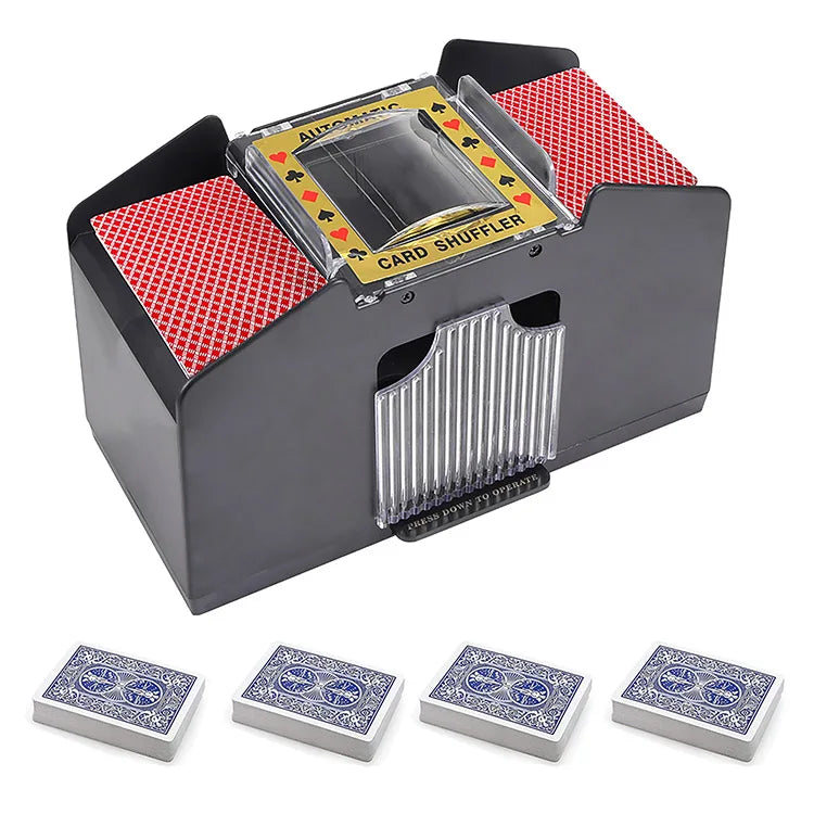 Automatic Poker Card Shuffling Machine Casino Cards Playing Tool for 4 Decks Pokers Automatic Poker Card Shuffler