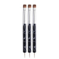 OEM 100% Pure Kolinsky Acrylic French Brush Nail Beauty Brush with  Black Acrylic Handle Nail Dotting Pen French Manicure Tools