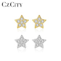 CZCITY  Silver Earing 925 S925 Popular New 2026 Designs Korean Fashion Two Pairs Stud Earrings Set Star Stud Earrings