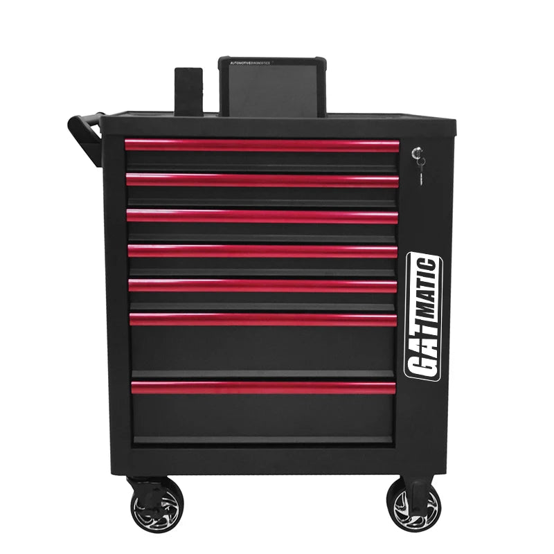 GATmatic 72 Inch Steel Wood Workshop Bench Series Customizable OEM Garage Storage Cabinets with 7 Drawers Tool Chest Cart Set