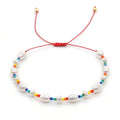 Freshwater Pearl Beaded Small Seed Bead Neon Ocesrio Colorful Adjustable Cotton Children's Trendy Bracelet Ropechai