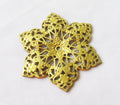 Flower Brass Filigree 63mm Star Findings for Jewelry Making