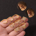 Non Piercing Cartilage Hypoallergenic Copper Fashion Accessories Jewelry Zircon Cz Women Ear Cuff Earrings