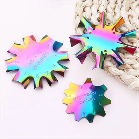 Color plated French Manicure Stencil Nail Cutter Mold Plate Edge Line Nail Plate Nail Art Tool