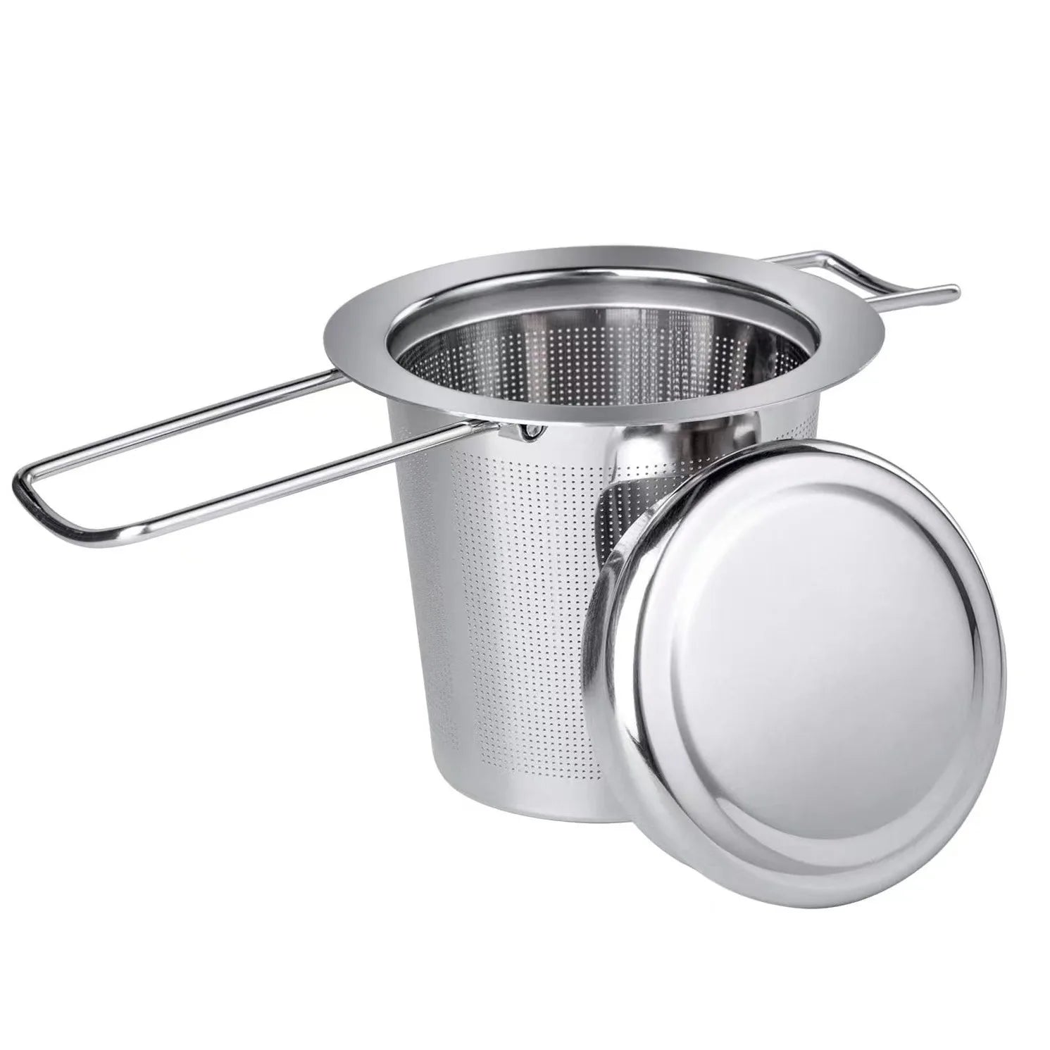 Portable Stainless Steel Tea Ball Infuser Eco-Friendly Metal Tea Strainer with Filter Spoon Utensil for Tea Lovers