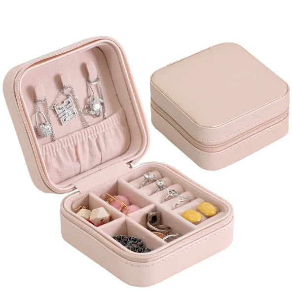 Multi-function Small PU Leather Jewelry Gift Box Rings Earrings Necklace Travel Jewelry case Box Packaging Organizer
