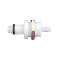 Large Flow 1/8" Hose Barb Valved 11/16-24UNEF Panel Mount Bulkhead Thread Male Insert Barbed Quick Disconnect Coupling