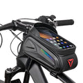 Bicycle Top Tube Bag EVA Waterproof Bike Beam Bag with Reflective Strip Bicycle Frame Pouch Cycling Bag for Mountain Road Bike
