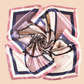 Spring/Summer Korean Versatile Decorative Silk Scarf Elegant Rose Print High Quality Satin 90 Satin Square Scarf
