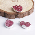 HZ Manufactory Wholesale electroplate agate druzy pendant tassel stones and crystals