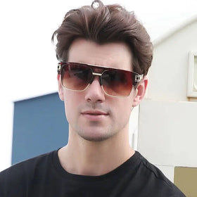 6626 Classic Luxury Men Sunglasses Glamour Fashion Brand Sun Glasses for Male Mirrored Retro Vintage Square Designer Shades