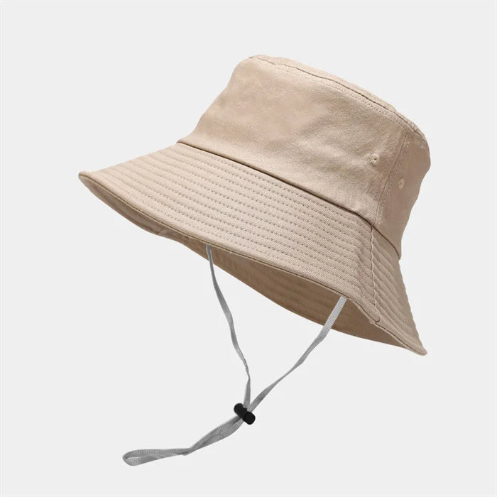 New Style Outdoor Personalized Adjustable Cotton Colorful Custom Logo Embroidery Bucket Hat With Strings