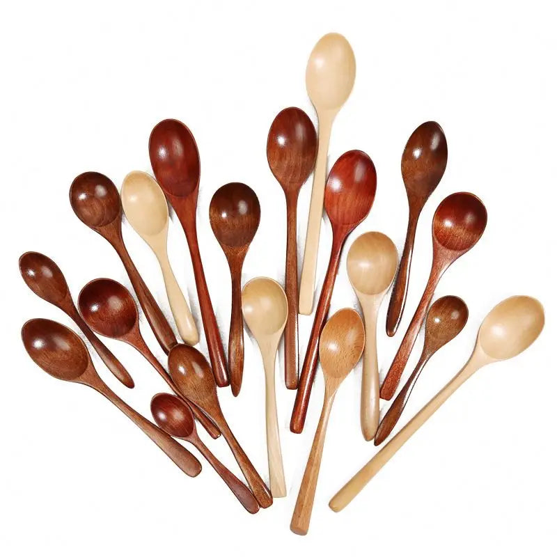 High Quality Modern Wooden Salad Serving Spoon Eco-Friendly Heat Resistant Kitchen Utensil Competitive Price