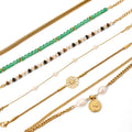 Boho Stainless Steel Real Gold Plated 18K Natural Freshwater Pearls Shell Diamond Women Bracelets Tarnish Free Jewelry