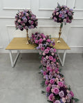Factory Low Price Custom Purple Flower Runner Wedding Decoration Wholesale Flower Runners Decoration