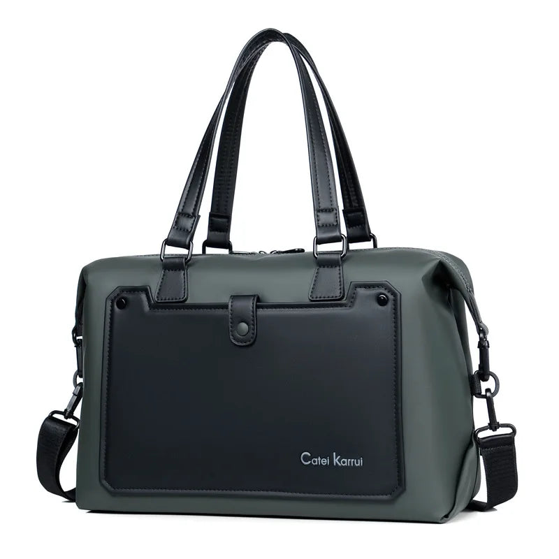 Men's Large Capacity Single Shoulder Handbag Zipper Closure Travel Bag for Long and Short Business Trips Diagonal Span Luggage