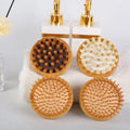 Eco Friendly Wood Air Cushion Massage Wooden Scalp Massager Bamboo Anti Static Paddle Body Brush