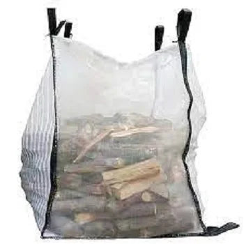 EGP Kgs 90x90x120 CM Big Bags PP Woven FIBC Jumbo Bags Breathable Firewood Bulk Bag Chinese Flat Bottom White Top 1000kg 1ton