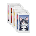 E-0345 Mini cat 5D Diamond Painting Kit 8 Small Diamond Art Paintings