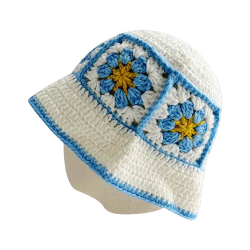 Women's Japanese Fashion Face Small Winter Warm Basin Hat Fisherman Beanie a Knitted Vintage Knit Hat