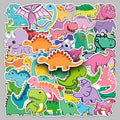 50PCS Factory Direct Sales Cute Animal Print Personality Little Dinosaur Sticker Ledger Refrigerator Flat Decorative Sticker