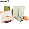 NEWMAJOR Waterproof Durable Rigid Double Deck Fishing Tackle Box 20L PP Plastic Storage Capacity for River Carp Fly Fishing