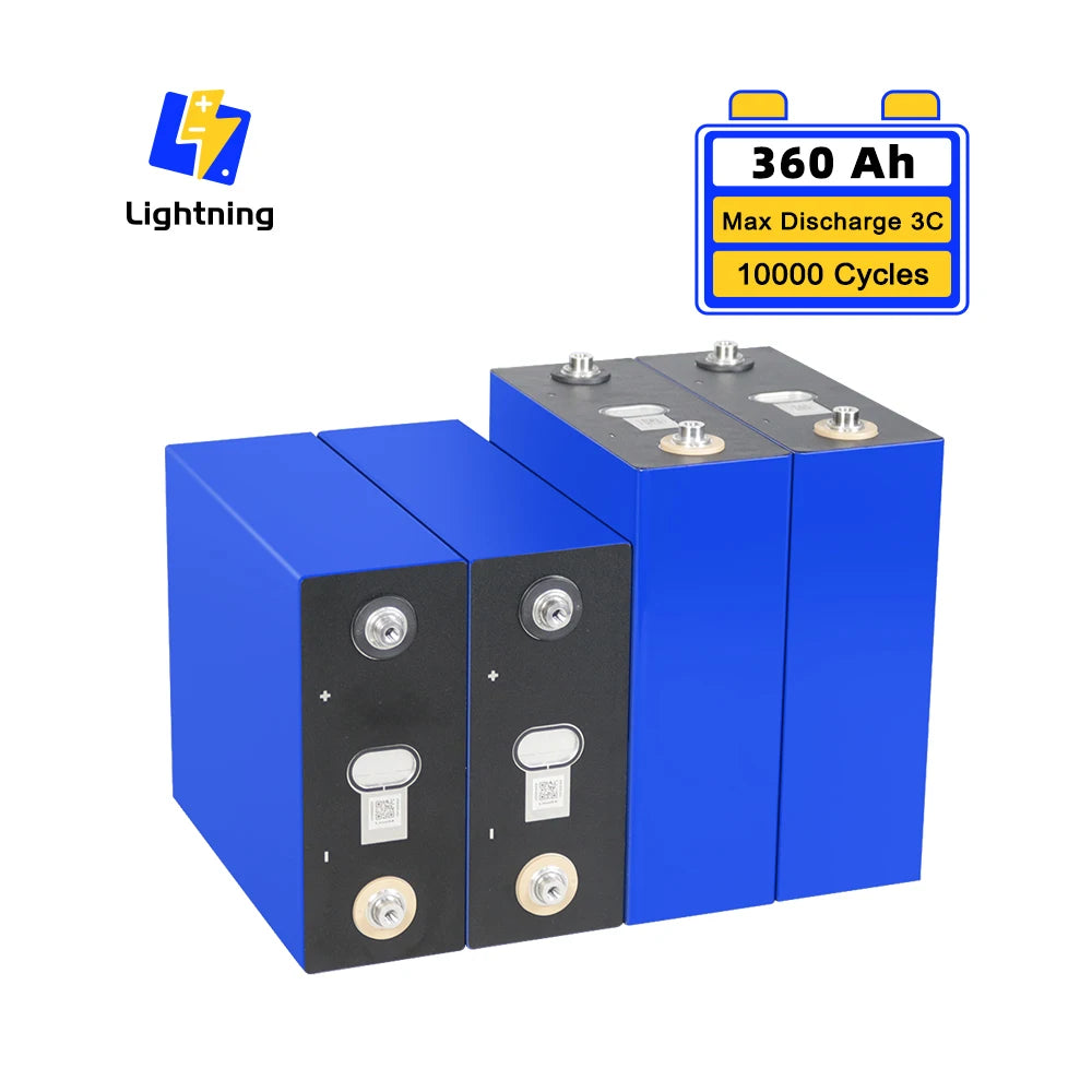 EU Stock 3.2V 340Ah 320Ah 280Ah Lifepo4 Battery DIY Akku 12V 24V RV Boat Ship Golf Cart Cell Solar Home Energy Storage Europe