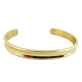 Wholesale Adjustable Pvd 18k Gold Plated Cuff Bracelets Bangle Blanks for Inlay