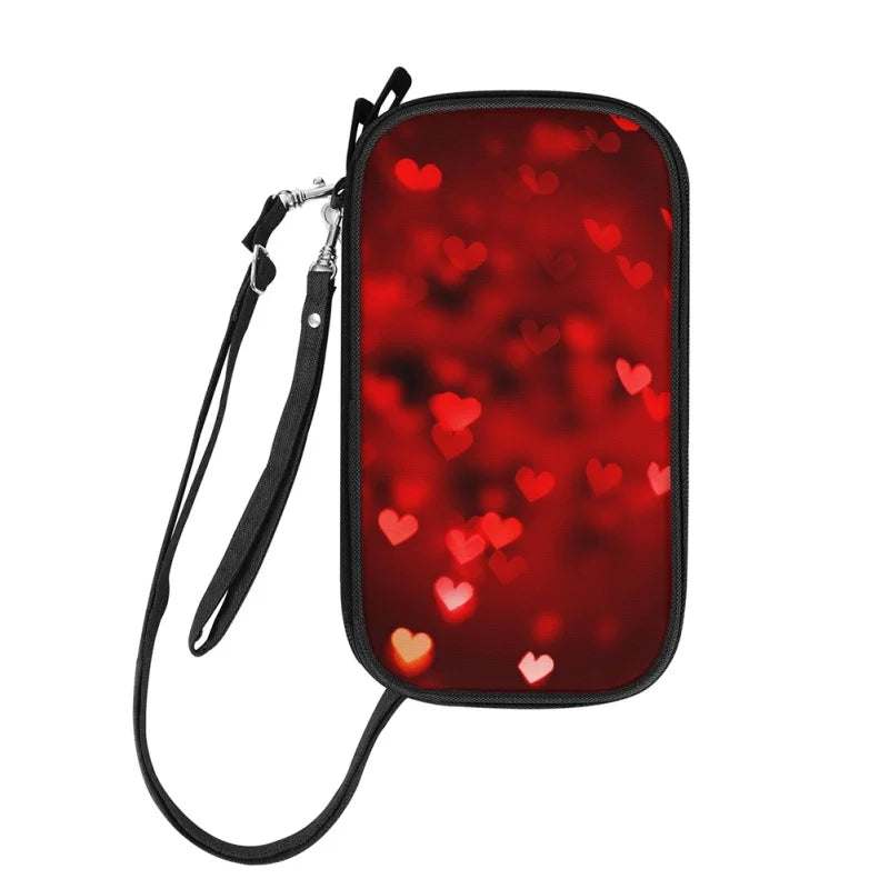 NO MOQ Customized Patterns Utility Wallet Sublimation Passport Holder Card Pouch with Strap