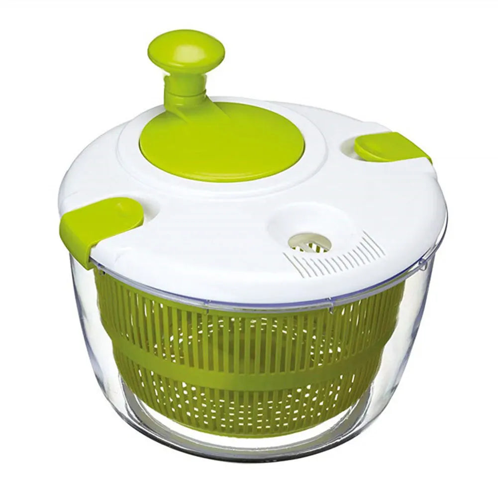 2024 High Quality Salad Spinner Manual Rotating Draining Basket Salad Veggies Shake Dry Basin Two Pieces Pasta Strainer