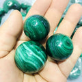 Small Size Wholesale Polishing Green Gemstone Crystal Ball Natural Malachite Quartz Healing  Crystal Ball