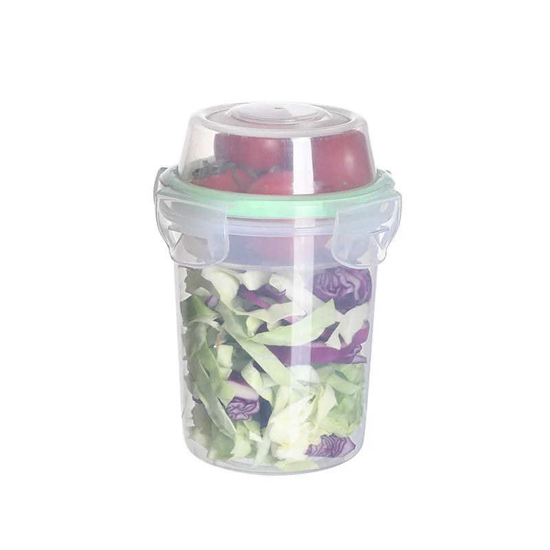 OWNSWING Plastic Salad Shaker Food Storage Containers with Lids Dishwasher Safe Food Storage Box