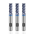 Azzkor TGB Weldon Shank Solid Carbide High Precision 4 Flute Flat End Mill HRC58 Square