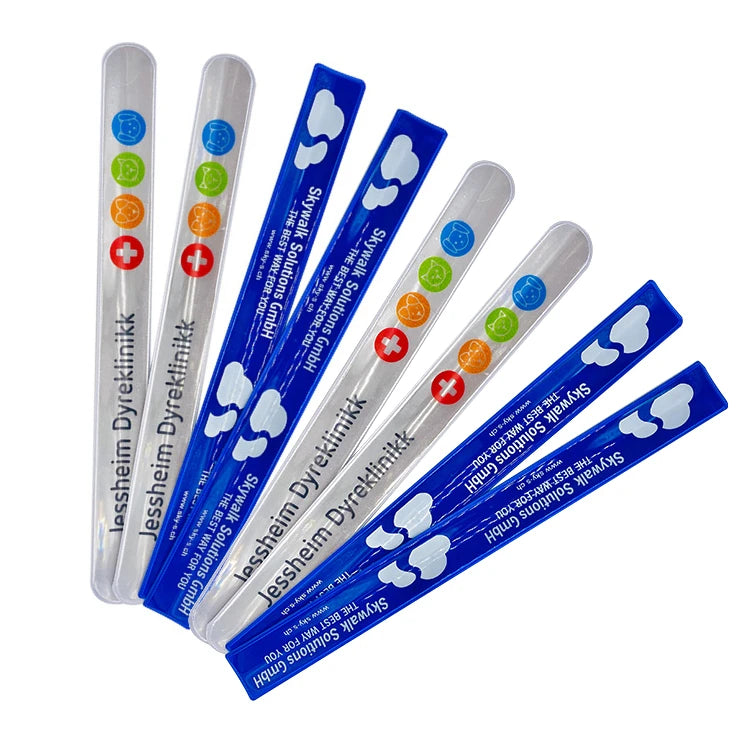 Wholesale Event Pvc Slap Snap Wrist Bands Accept Customized Reflective Slap Wristband