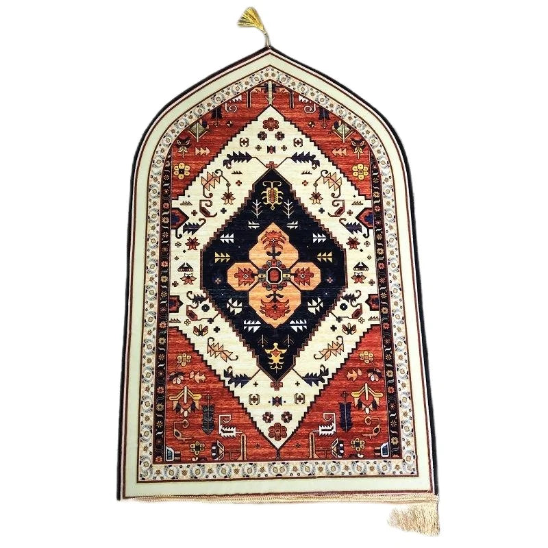 Customized Carpet Home Floor Mat Prayer Carpet Embroidered Prayer Rug Handmade Prayer Mat Traditional Islamic Carpet