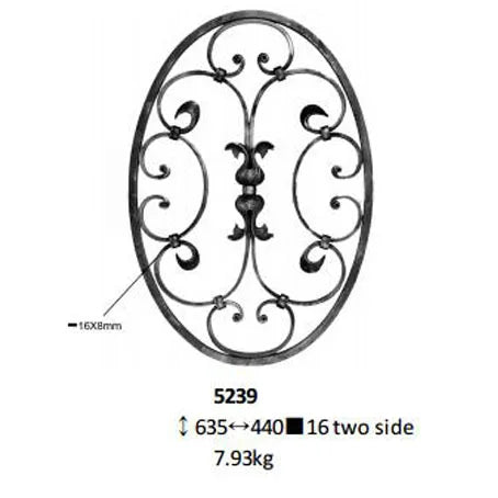 Wrought Iron Components Elements Hand Metal Decorative Rosettes