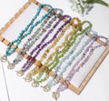 Healing 5-7mm Chip Stone Choker Necklace Gold to Buckle Gravel Crystal Gemstone Necklace Fashion Jewelry