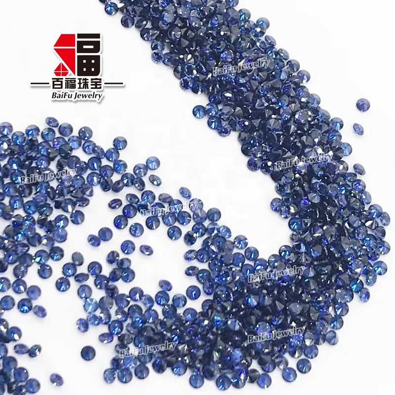 Baifu Jewelry Loose CZ Stones Round Tanzanite Zirconia
